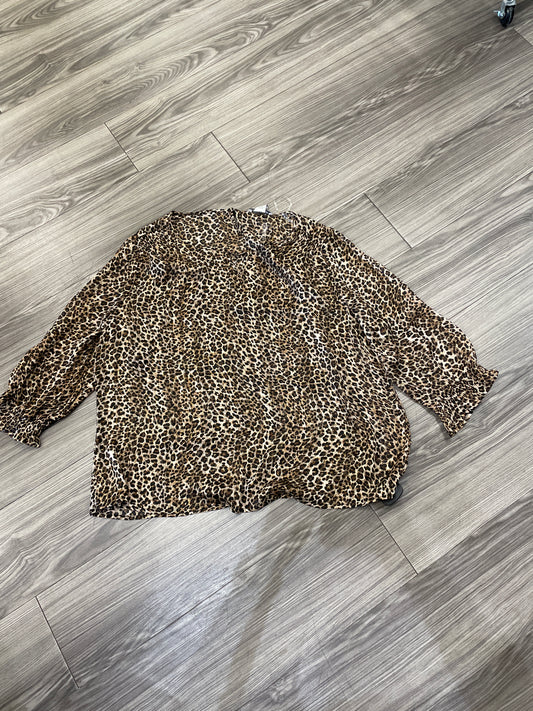 Top 2pc 3/4 Sleeve By Clothes Mentor In Animal Print, Size: Xl