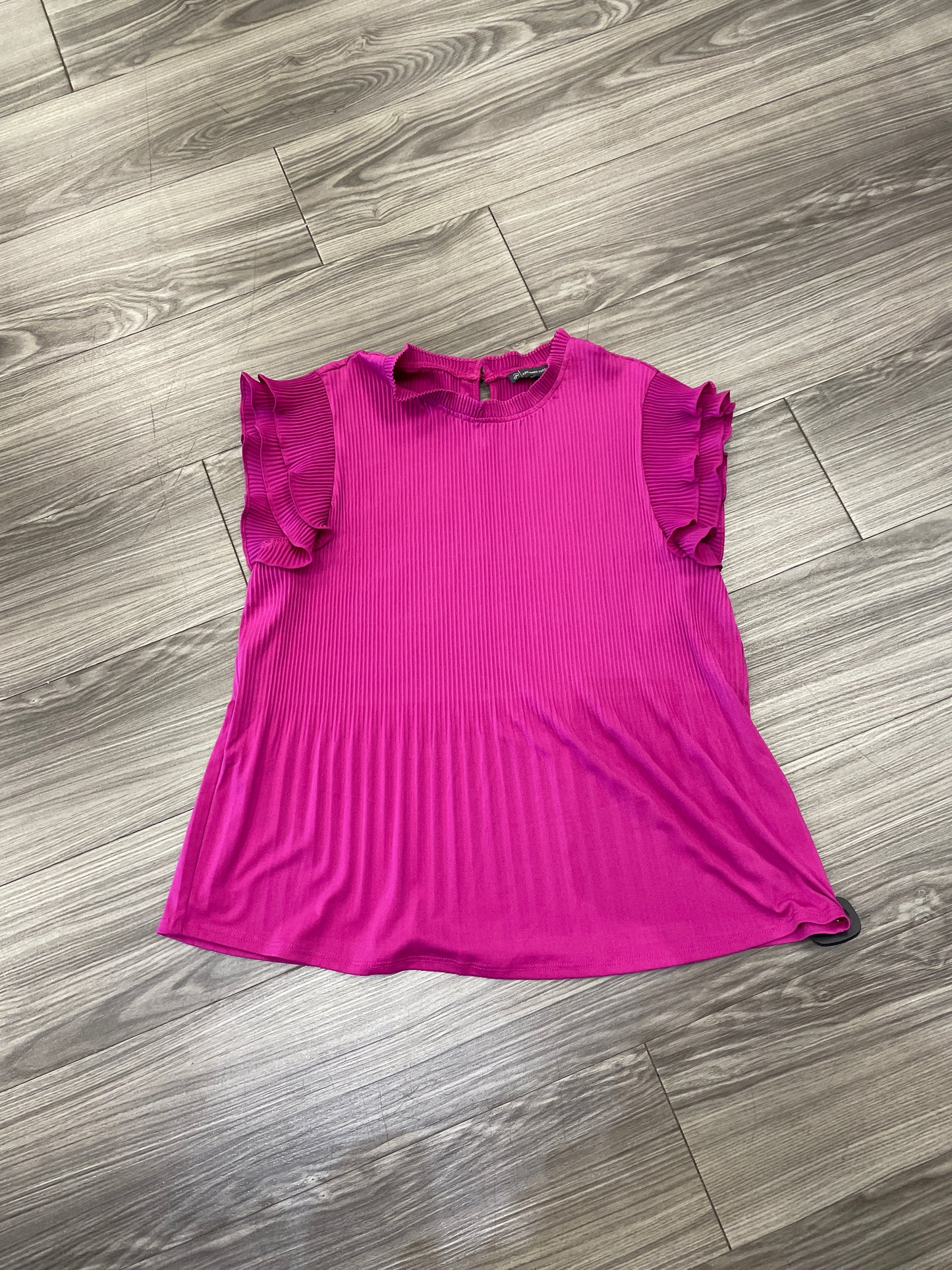 Top Short Sleeve By Adrian Jordan In Pink, Size: Xl