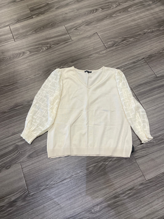 Sweater By Adrianna Papell In Cream, Size: Xl