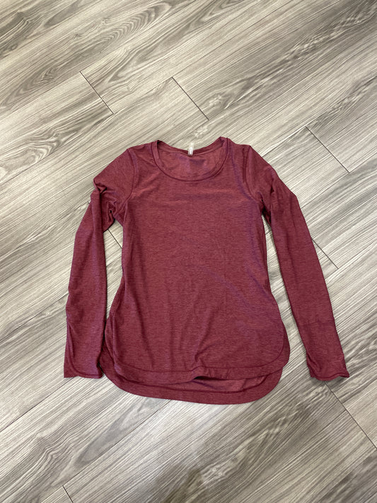 Top Long Sleeve By Mta Pro In Red, Size: S