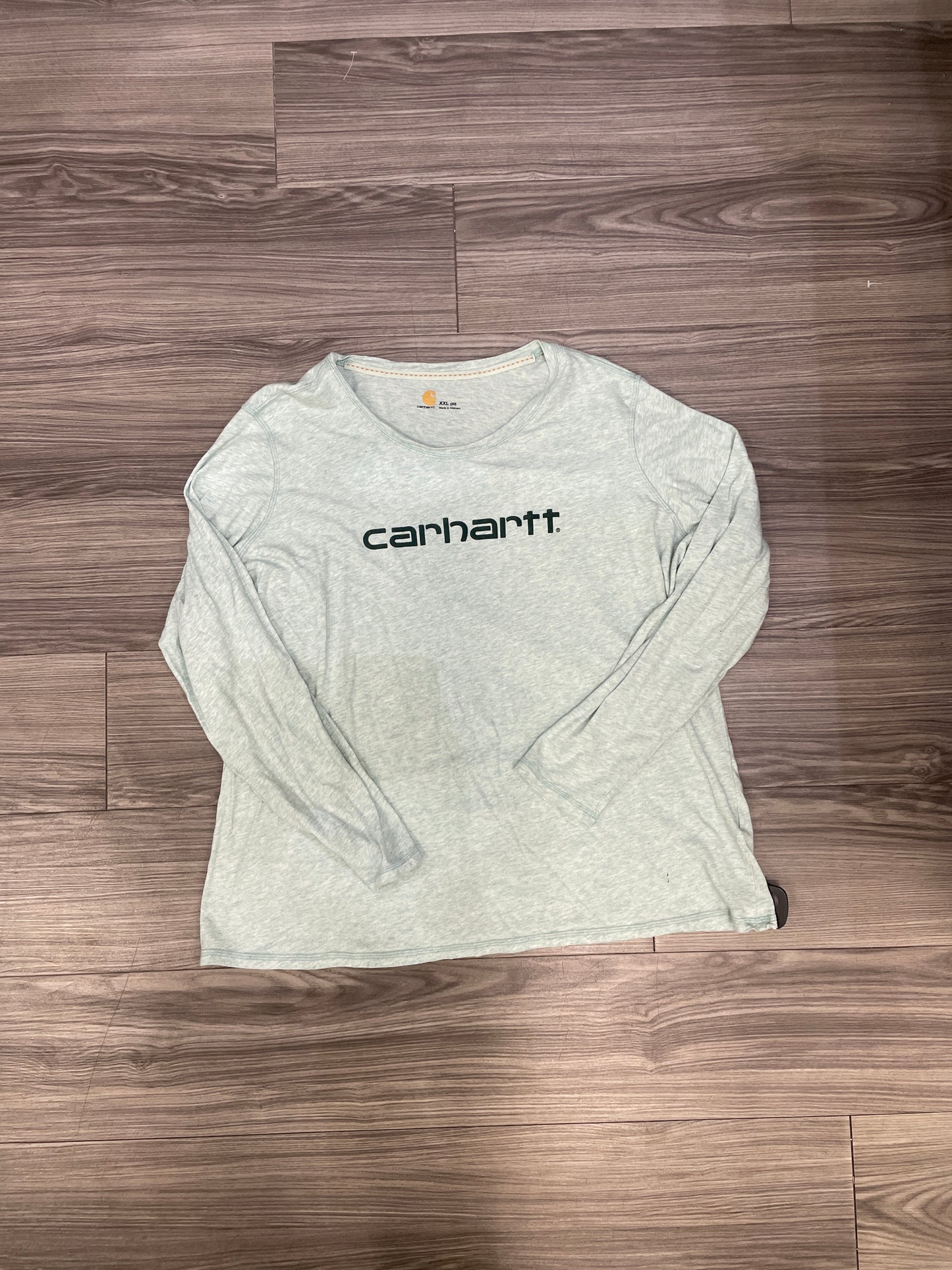 Top Long Sleeve By Carhartt In Green, Size: 2x