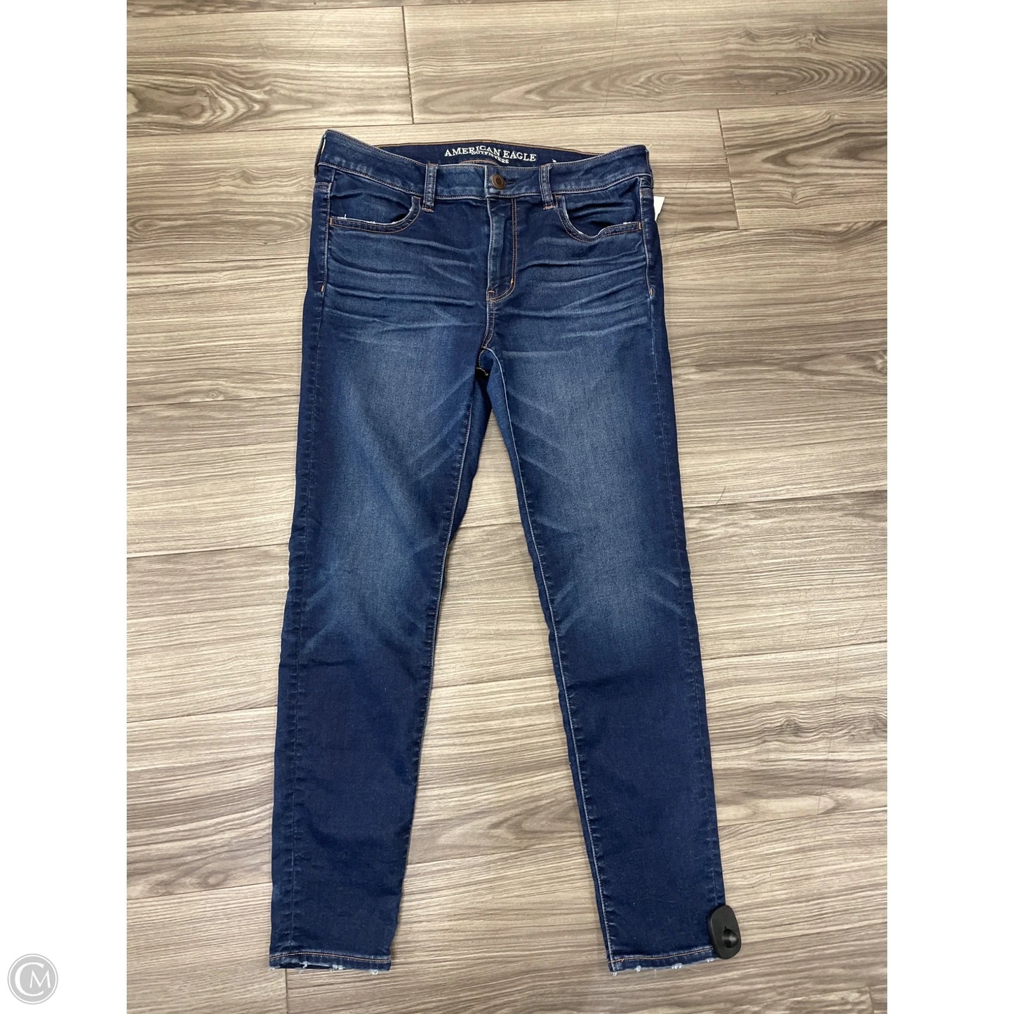 Jeans Skinny By American Eagle In Navy, Size: 12