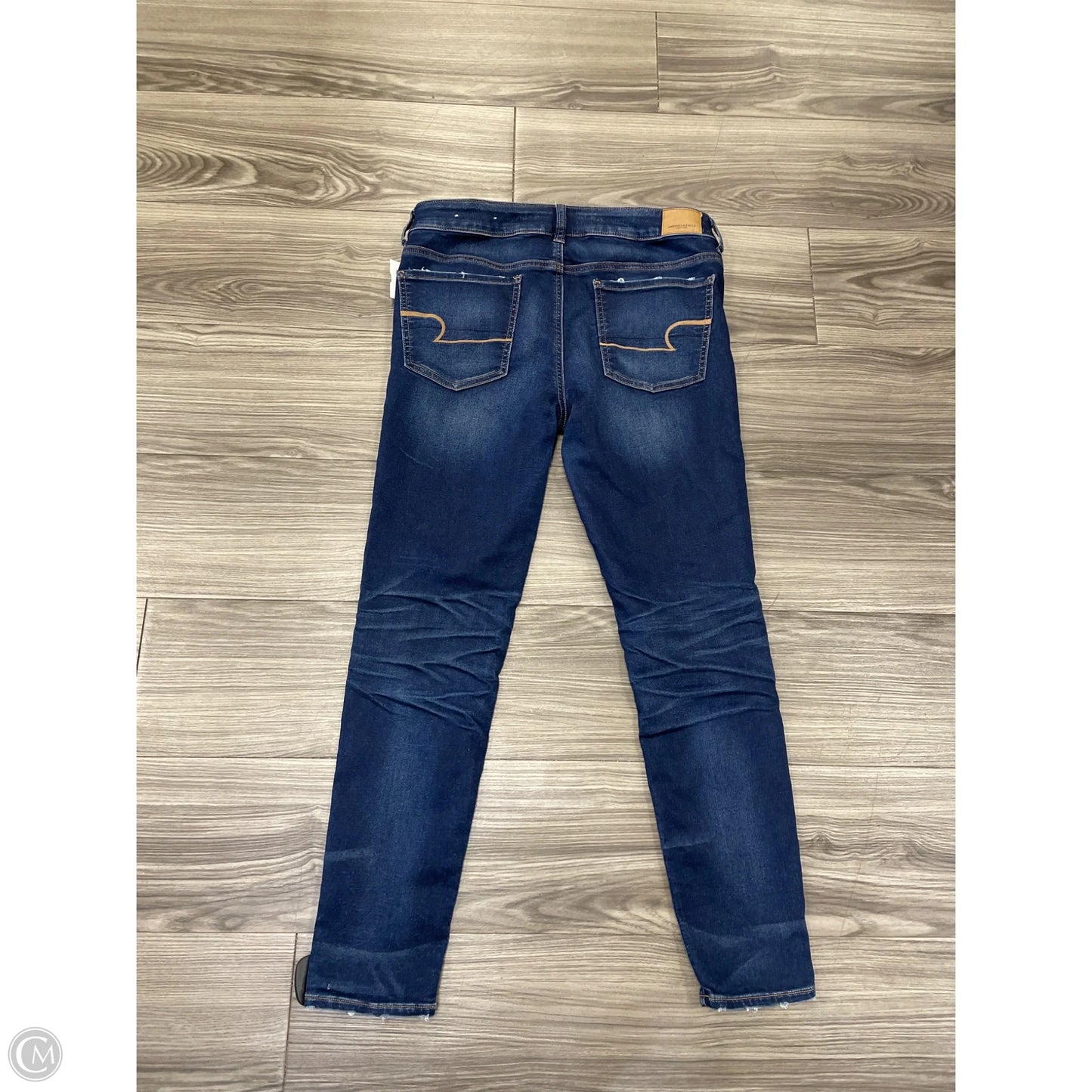 Jeans Skinny By American Eagle In Navy, Size: 12