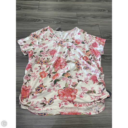 Top Short Sleeve By Lane Bryant In Floral Print, Size: 2x