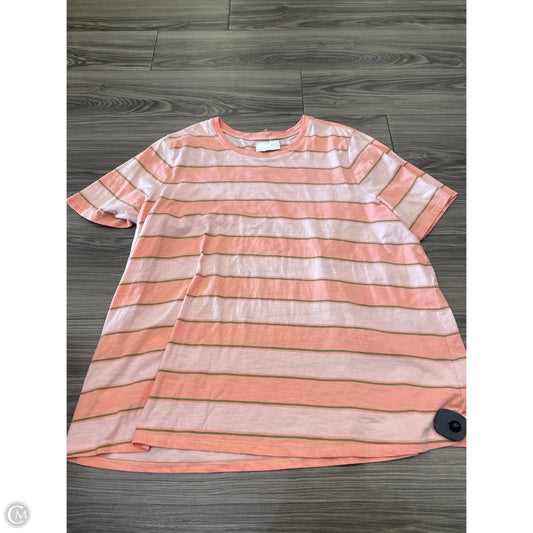 Top Short Sleeve By Lane Bryant In Peach, Size: 2x