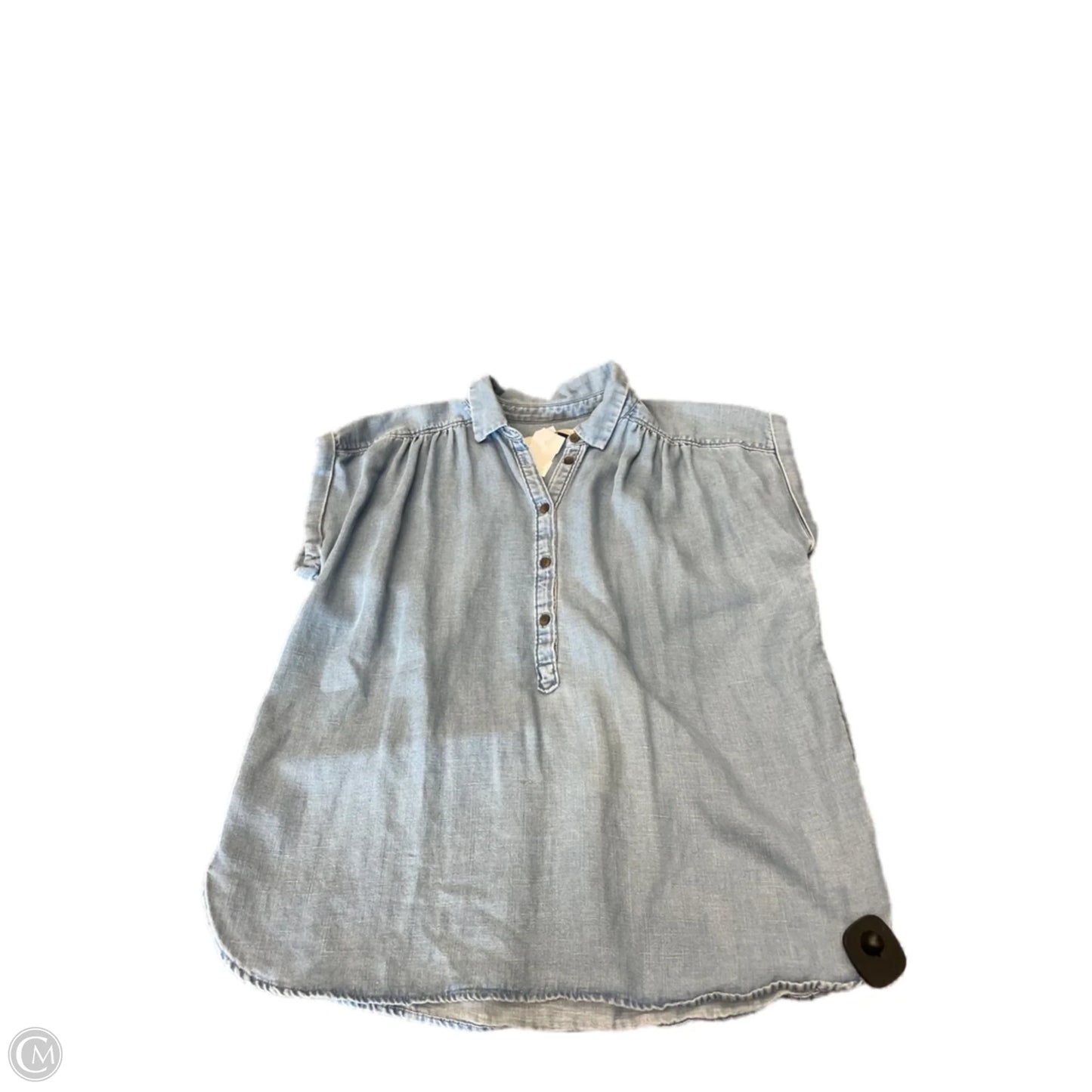Top Short Sleeve By Loft In Blue, Size: M