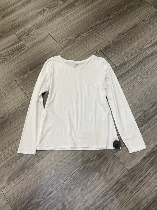 Top Long Sleeve By Tahari By Arthur Levine In White, Size: Xl