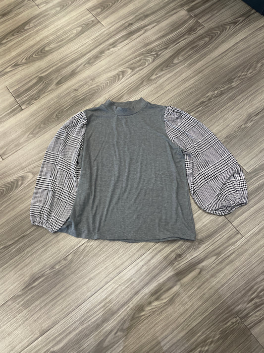 Top Long Sleeve By Ann Taylor In Grey, Size: Xl