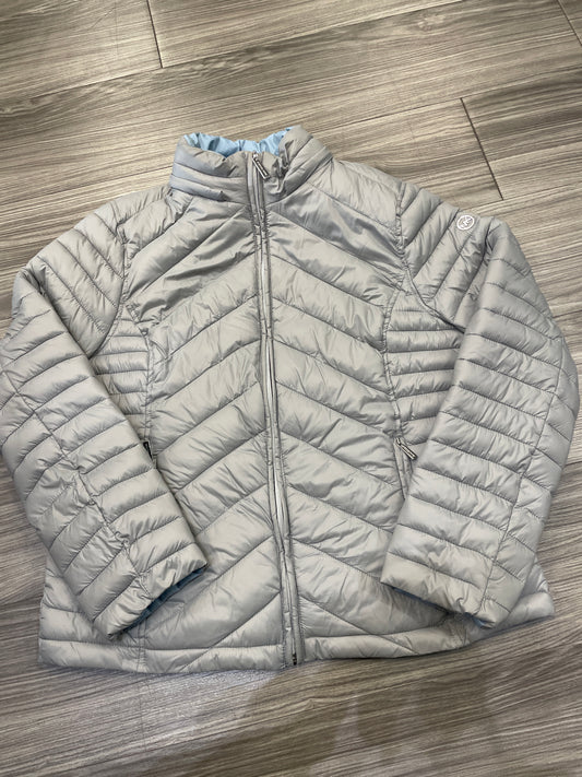 Jacket Puffer & Quilted By Michael By Michael Kors In Grey, Size: L