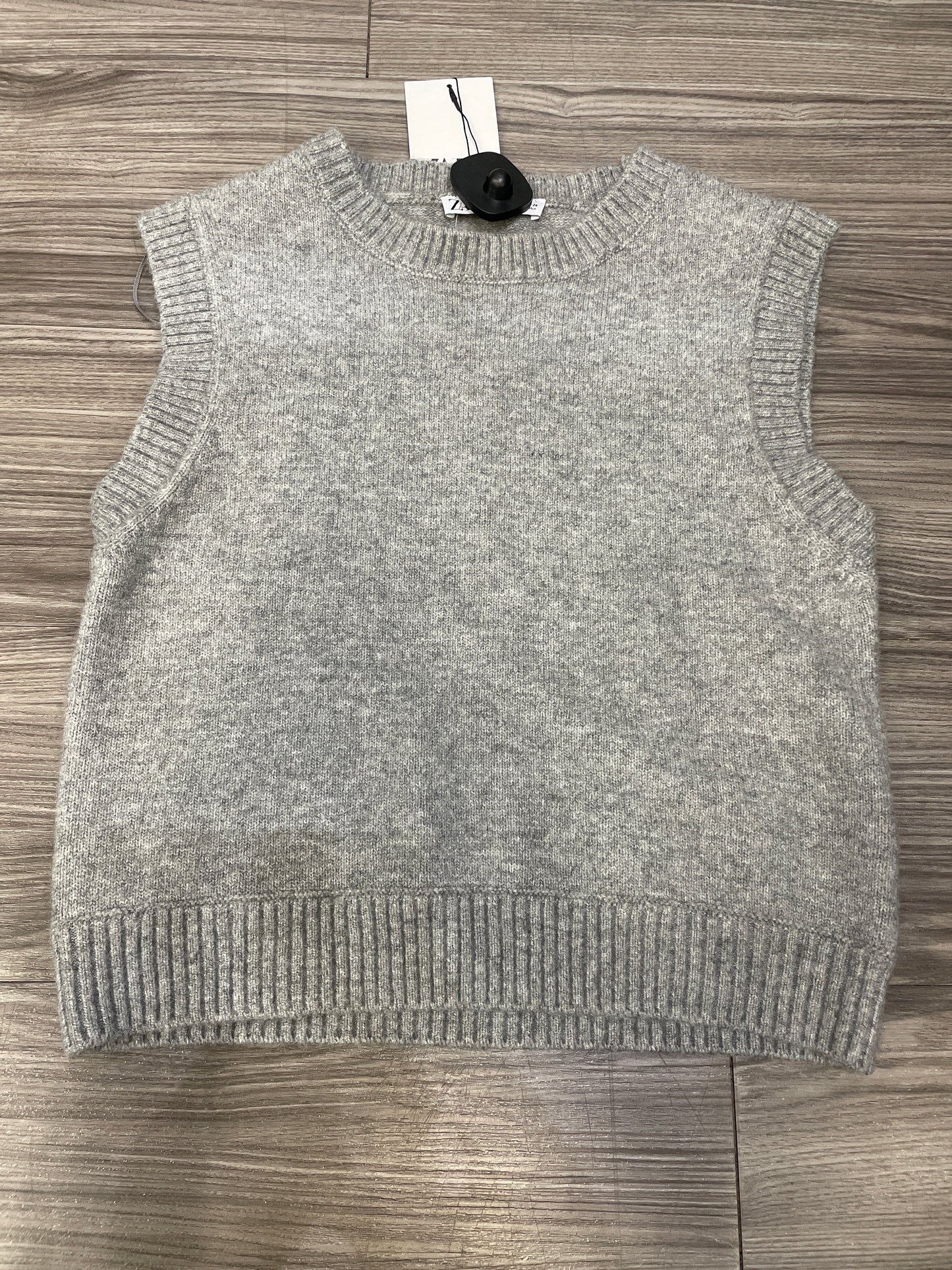 Vest Sweater By Zara In Grey, Size: S