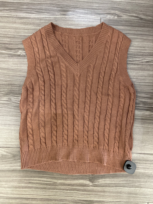 Vest Sweater By Shein In Brown, Size: S