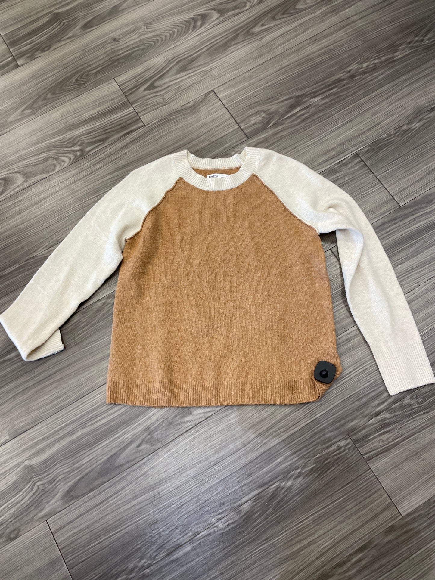 Sweater By Sonoma In Brown & Cream, Size: S