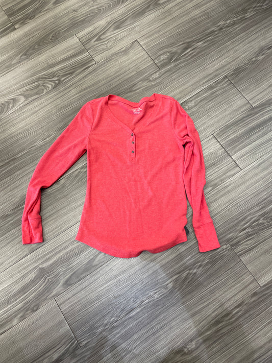 Top Long Sleeve By Time And Tru In Red, Size: M