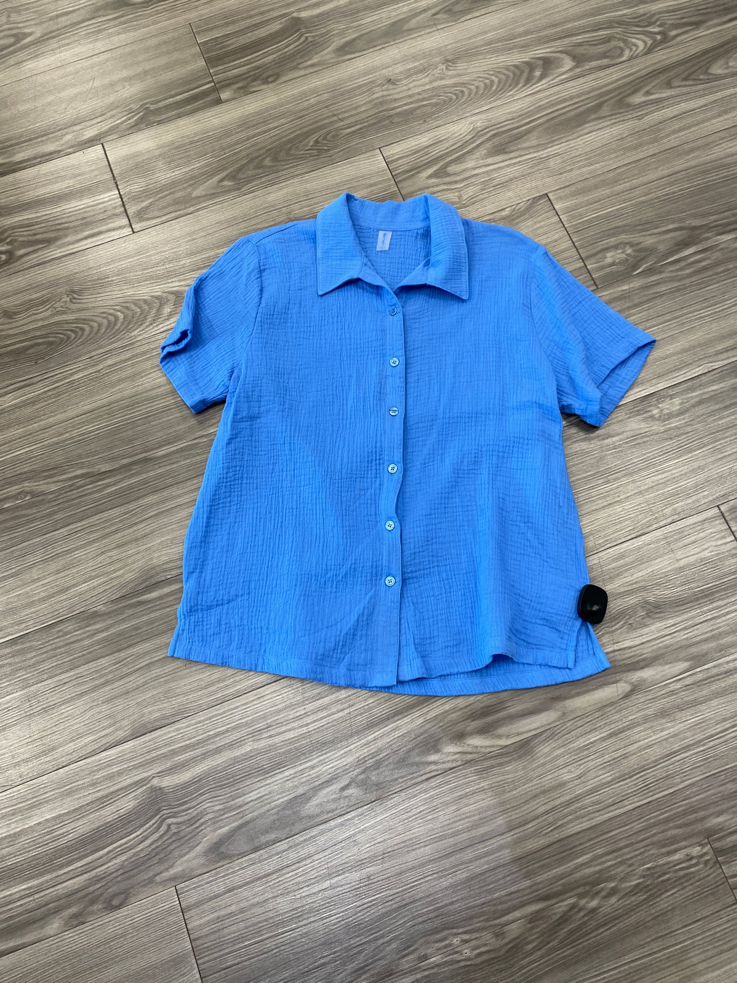 Top Short Sleeve By Decree In Blue, Size: S