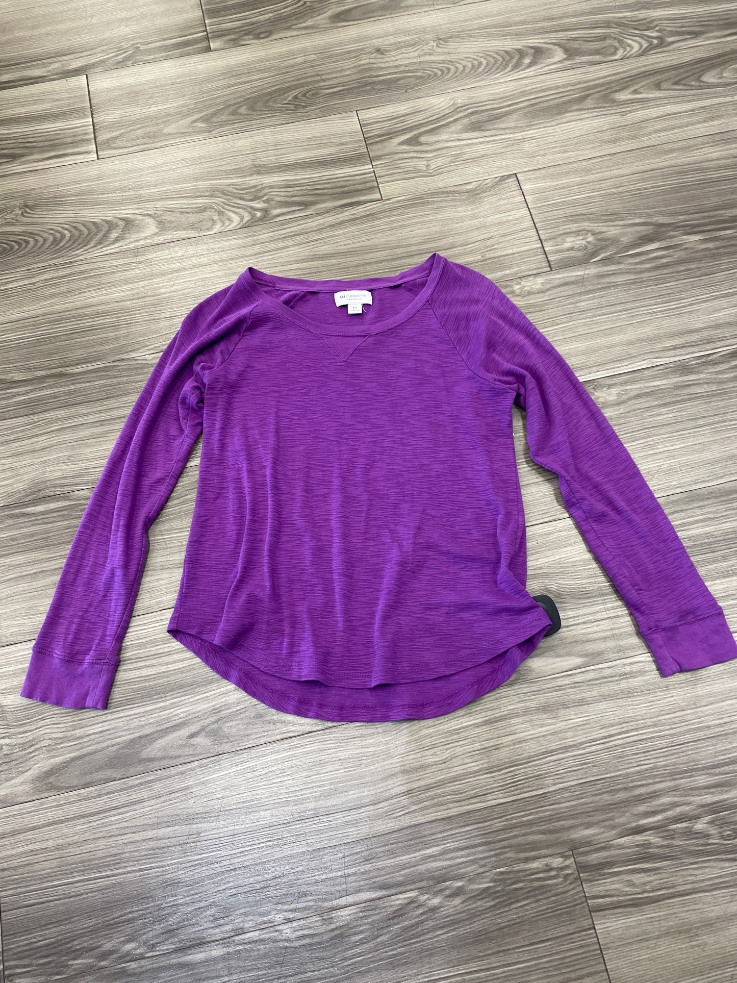 Top Long Sleeve By Liz Claiborne In Purple, Size: M