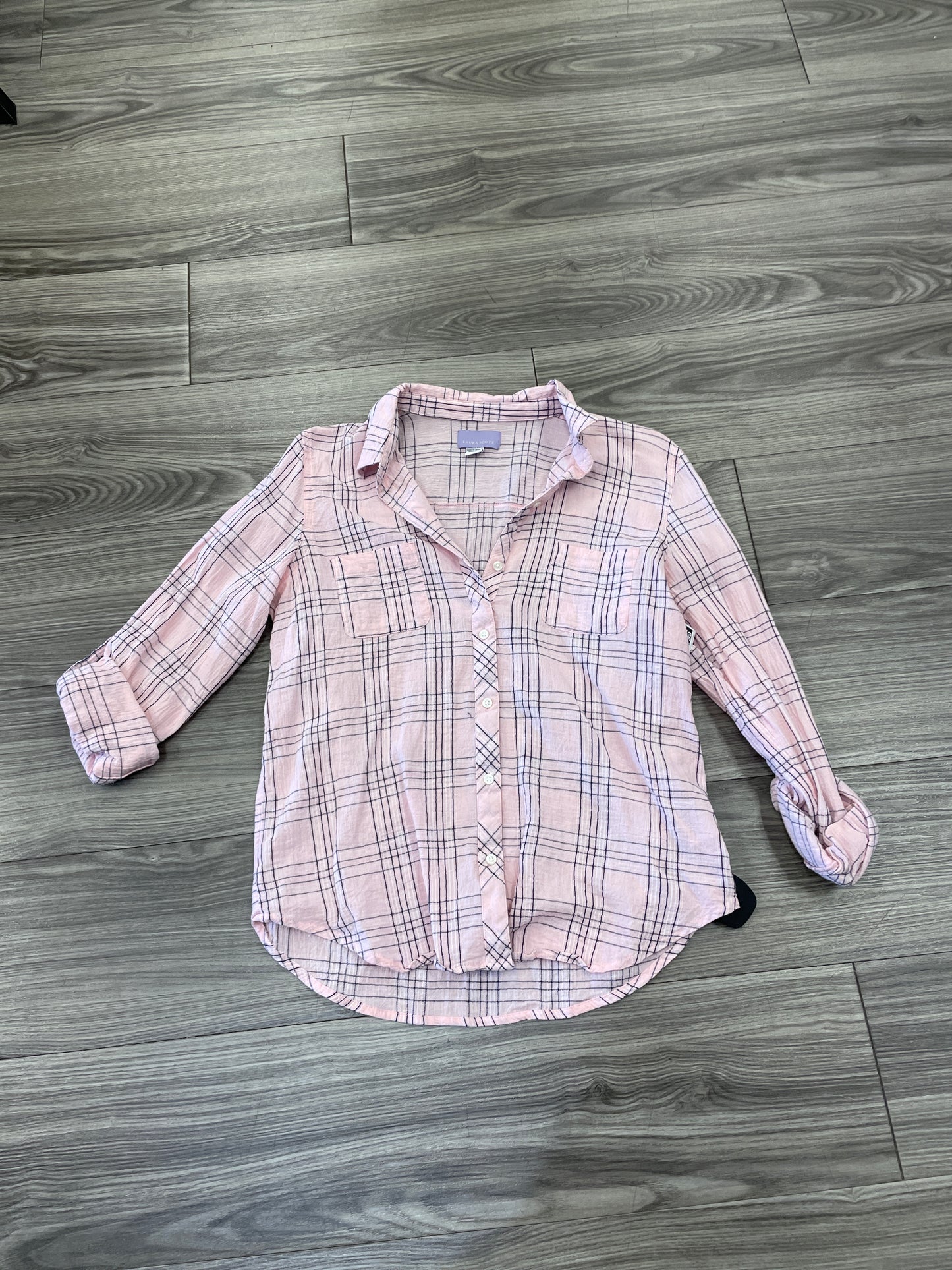 Top Long Sleeve By Laura Scott In Pink, Size: M