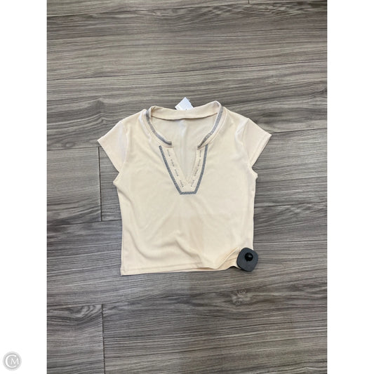Top Short Sleeve By Clothes Mentor In Cream, Size: S