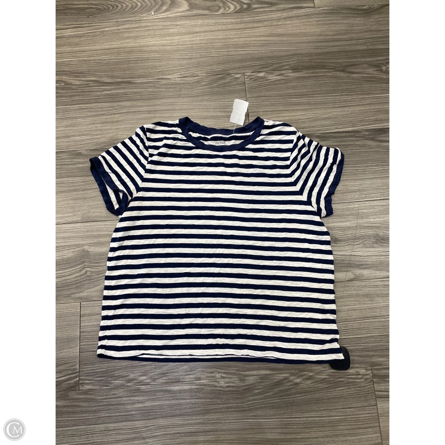 Top Short Sleeve By Aerie In Striped Pattern, Size: Xl