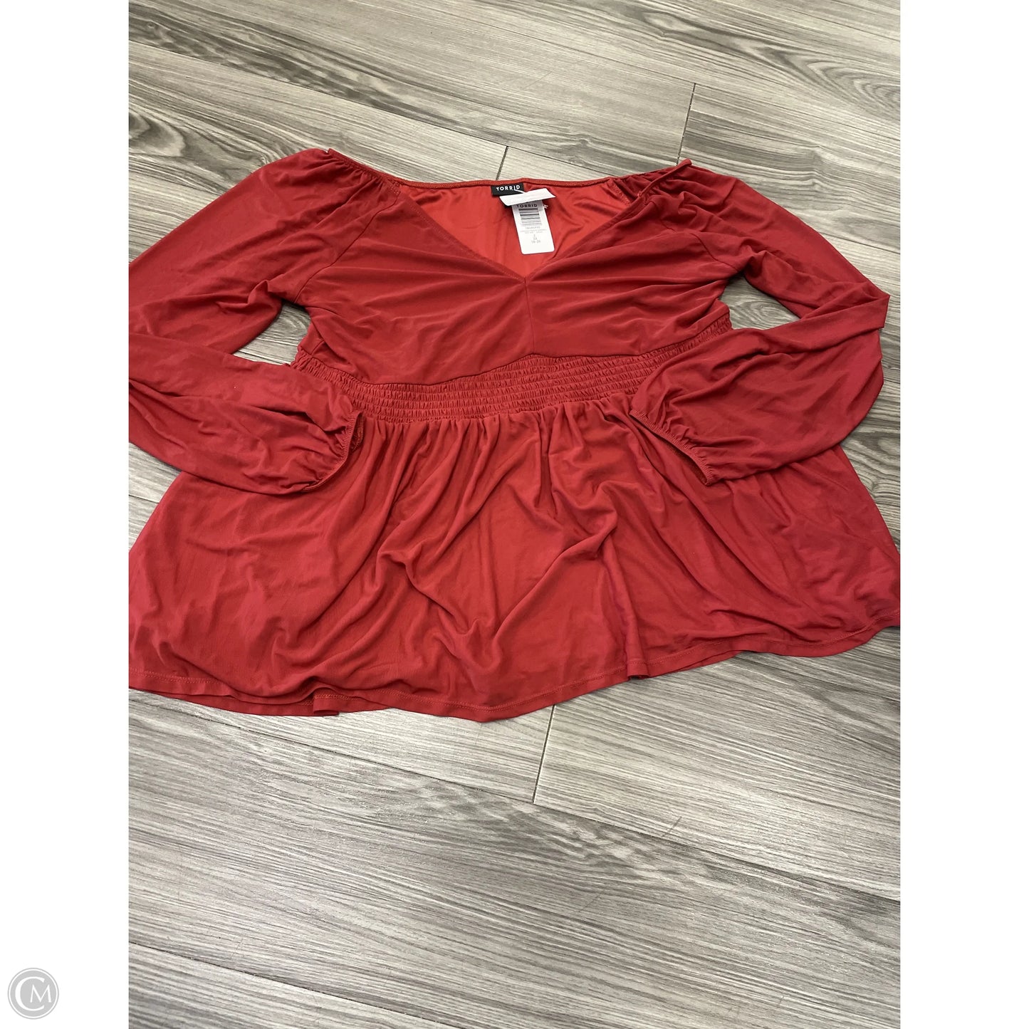 Top Long Sleeve By Torrid In Red, Size: 2x