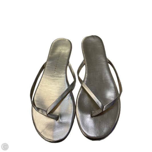 Sandals Flip Flops By Lc Lauren Conrad In Gold, Size: 8
