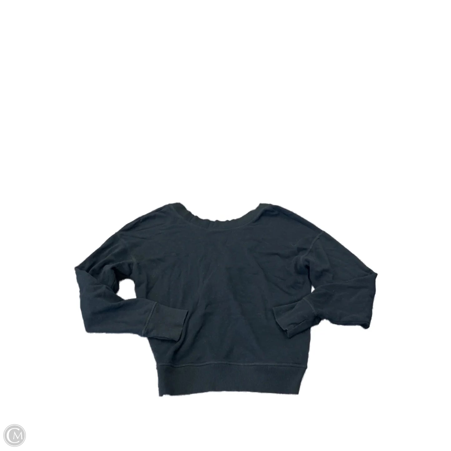 Athletic Top Long Sleeve Crewneck By Aerie In Black, Size: M