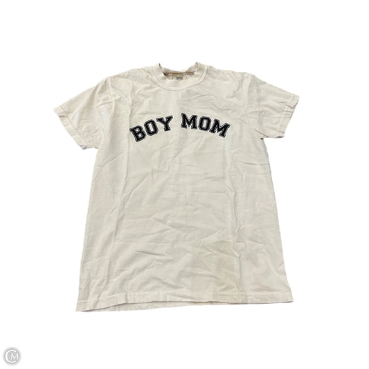 Top Short Sleeve By Comfort Colors In Cream, Size: S