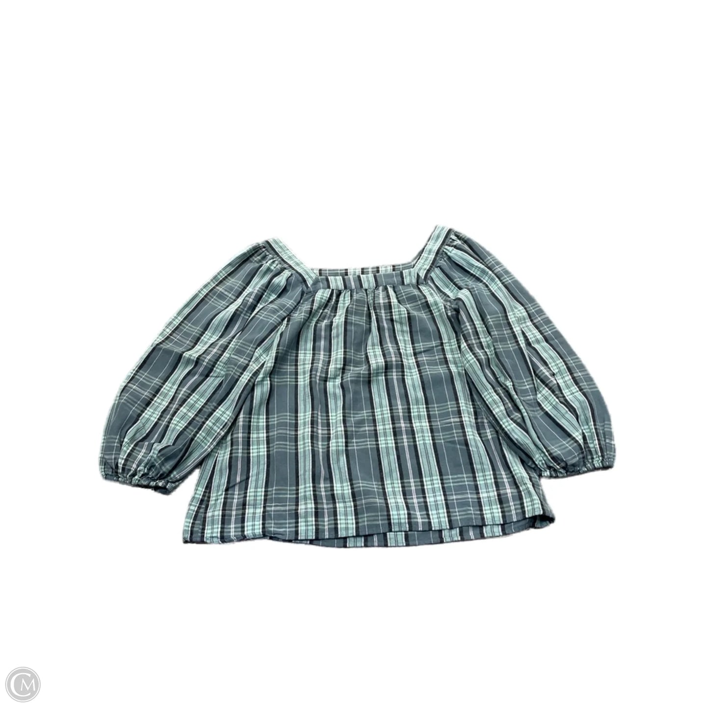 Top Long Sleeve By Lc Lauren Conrad In Plaid Pattern, Size: S