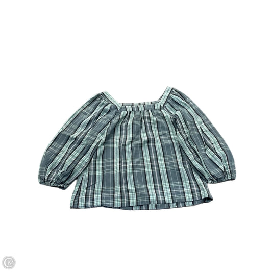 Top Long Sleeve By Lc Lauren Conrad In Plaid Pattern, Size: S