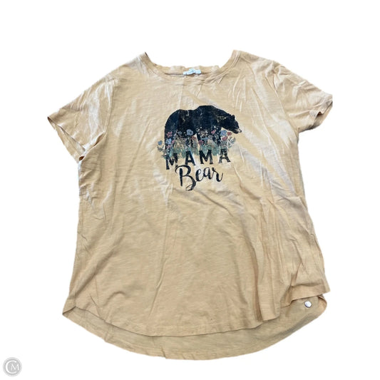 Top Short Sleeve By Maurices In Yellow, Size: Xl