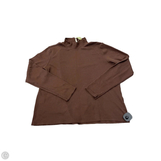 Top Long Sleeve Basic By White Stag In Brown, Size: Xl