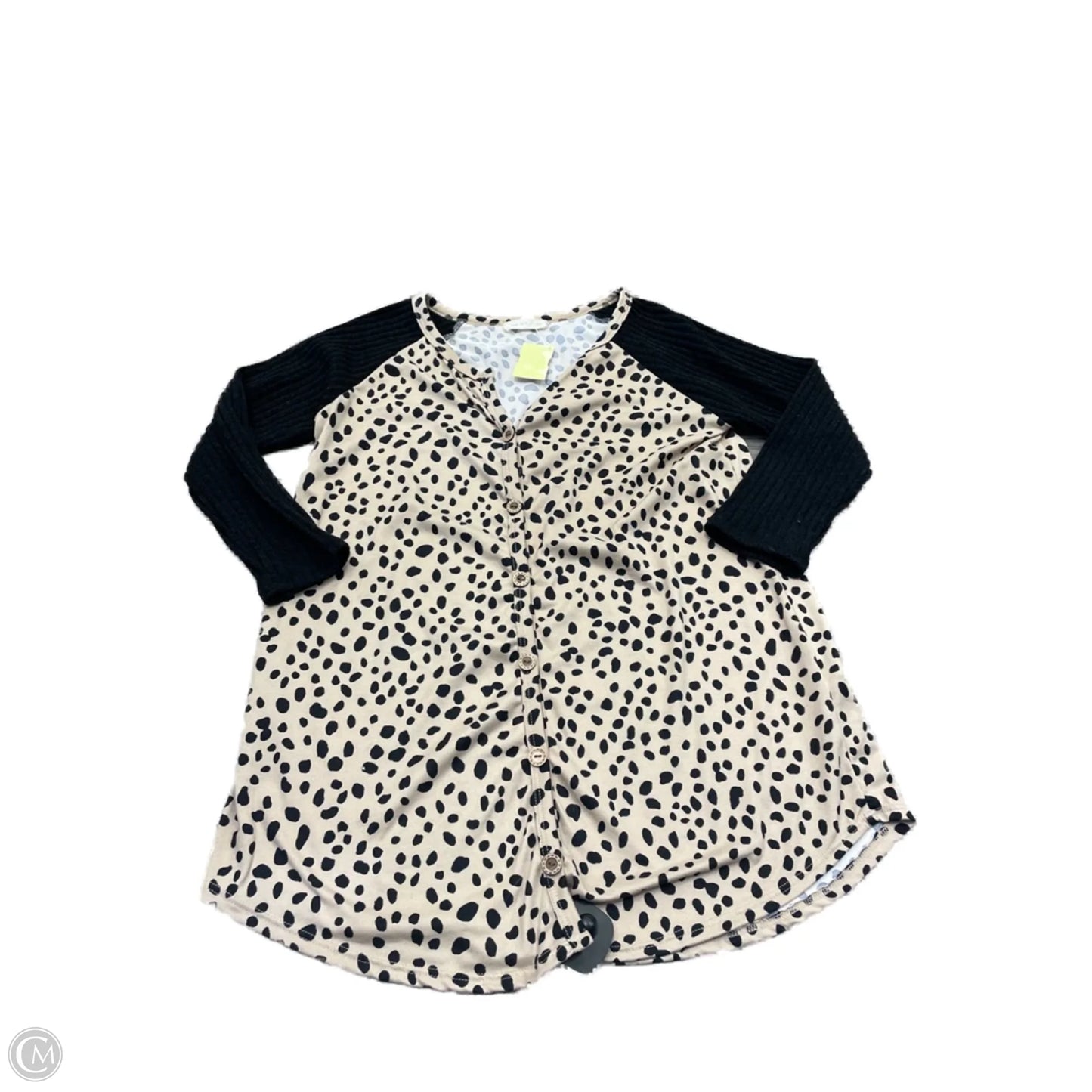 Top Long Sleeve Basic By Clothes Mentor In Black & Brown, Size: S