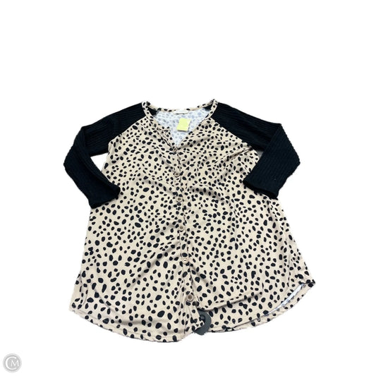 Top Long Sleeve Basic By Clothes Mentor In Black & Brown, Size: S