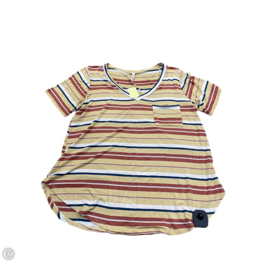 Top Short Sleeve By Mts In Striped Pattern, Size: M