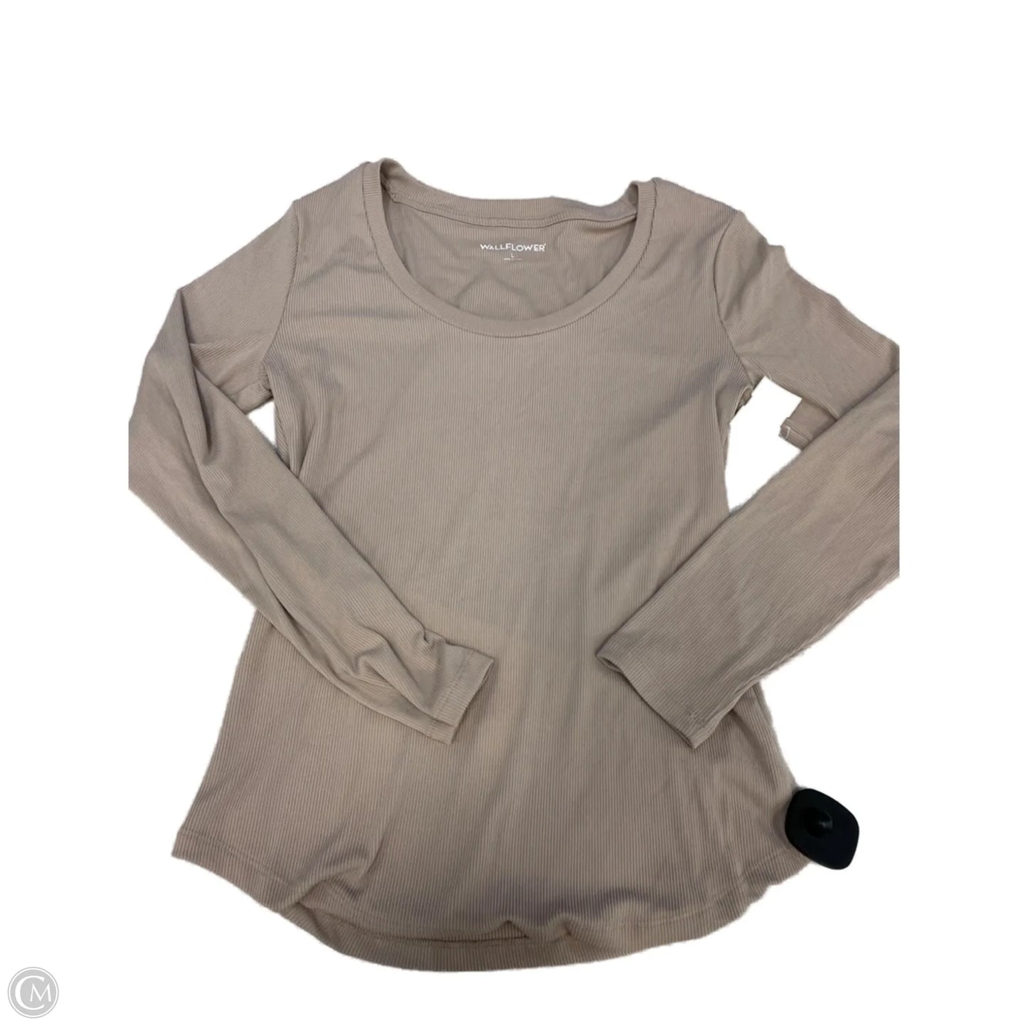 Top Long Sleeve Basic By Wallflower In Cream, Size: L
