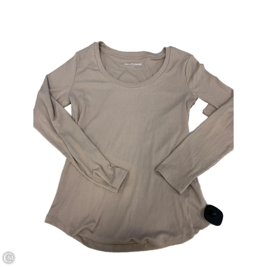 Top Long Sleeve Basic By Wallflower In Cream, Size: L