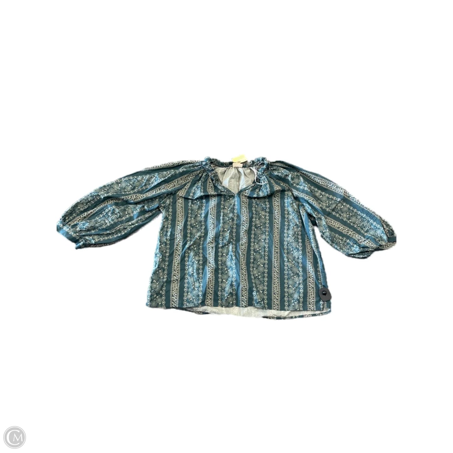 Top Long Sleeve Basic By Ana In Teal, Size: Xxl