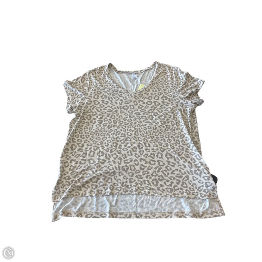 Top Short Sleeve Basic By Clothes Mentor In Animal Print, Size: L