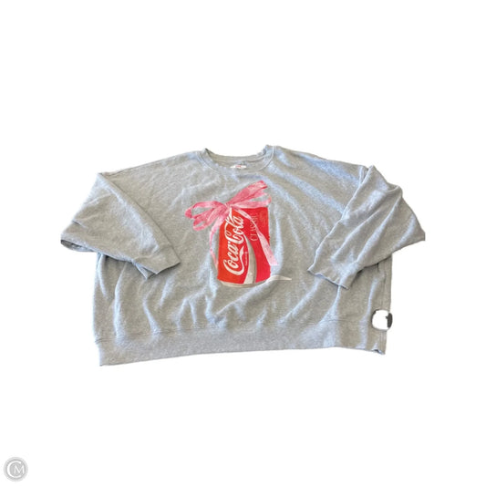 Sweatshirt Crewneck By Clothes Mentor In Grey, Size: 2x