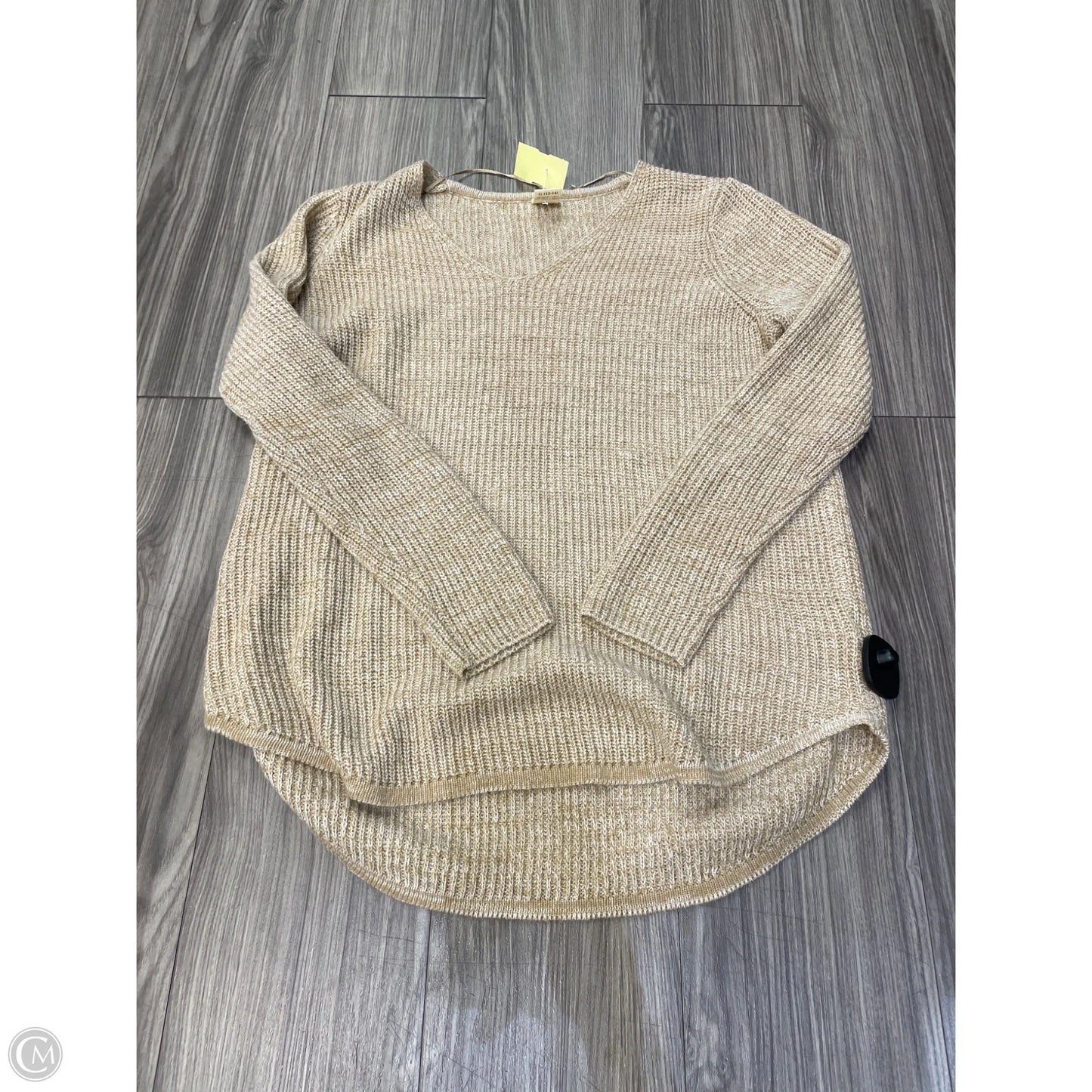 Sweater By Faded Glory In Tan, Size: L