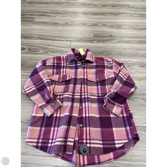 Jacket Shirt By Forever 21 In Purple, Size: S