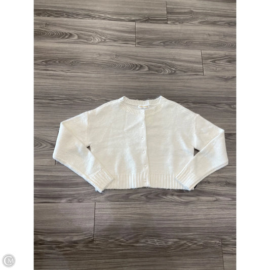 Cardigan By Clothes Mentor In White, Size: L