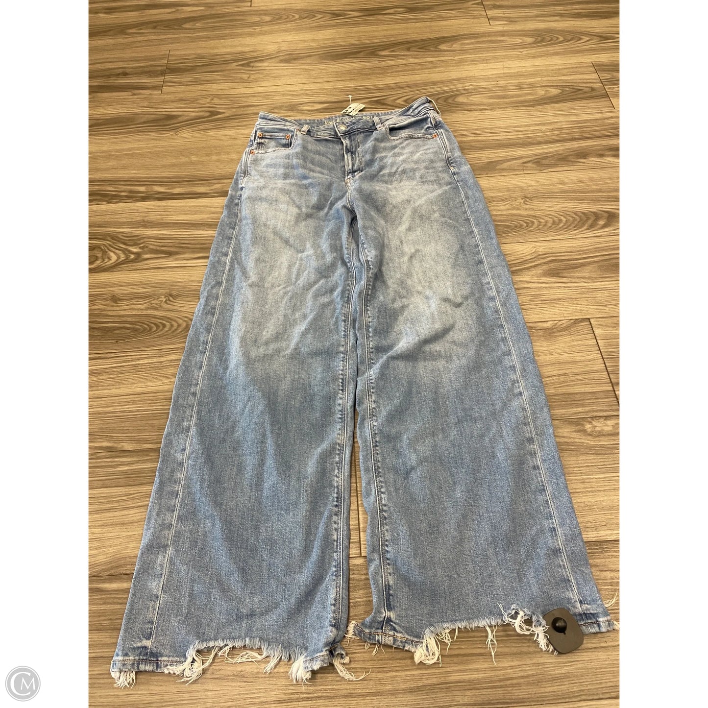 Jeans Wide Leg By American Eagle In Blue, Size: 8
