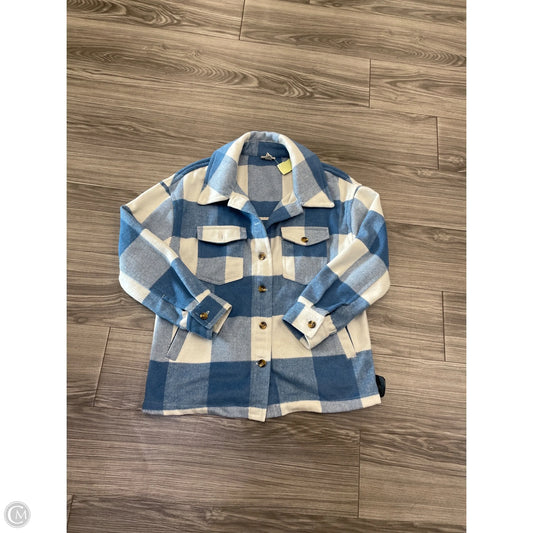 Jacket Shirt By Ana In Plaid Pattern, Size: S