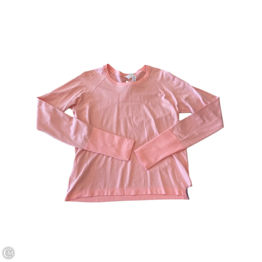 Athletic Top Long Sleeve Crewneck By Lululemon In Pink, Size: 10