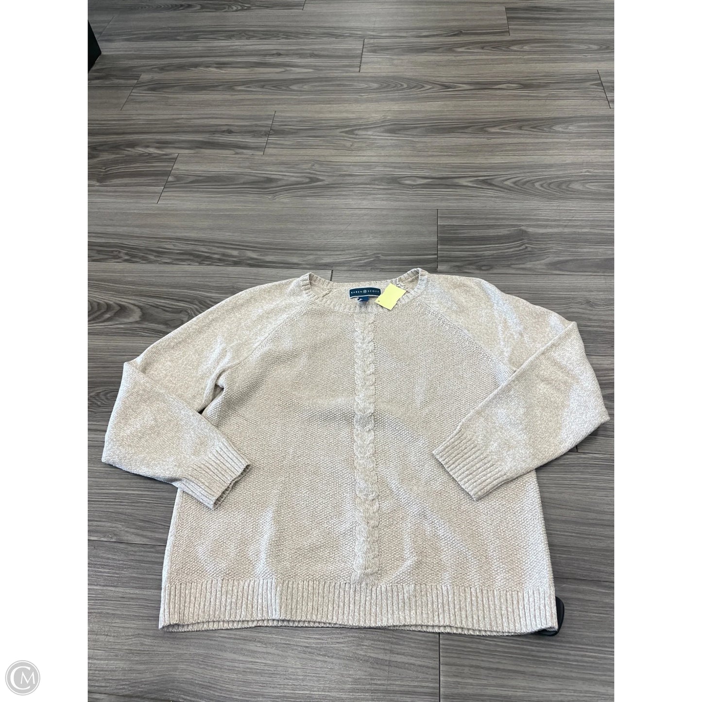 Sweater By Karen Scott In Tan, Size: L
