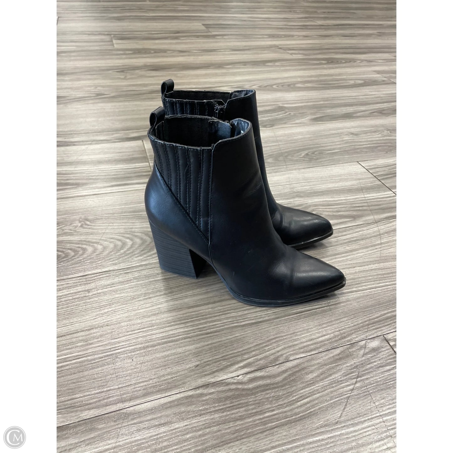 Boots Ankle Heels By Esprit In Black, Size: 8