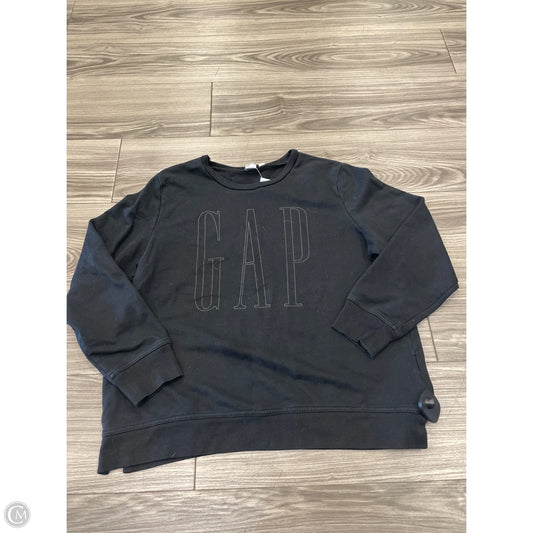 Sweatshirt Crewneck By Gap In Black, Size: L