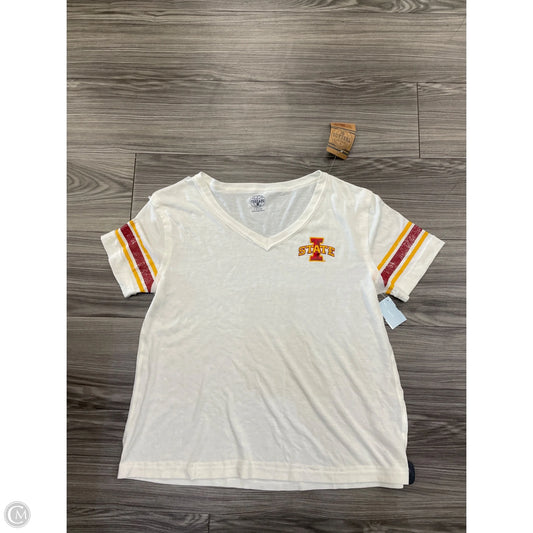 Top Short Sleeve By Clothes Mentor In Cream, Size: M