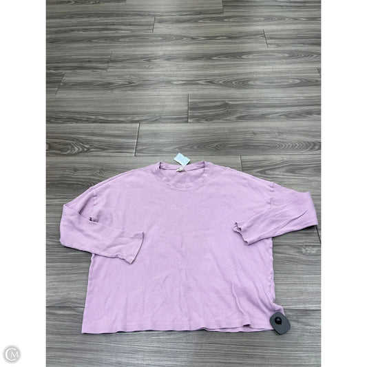 Top Long Sleeve Basic By Madewell In Purple, Size: M
