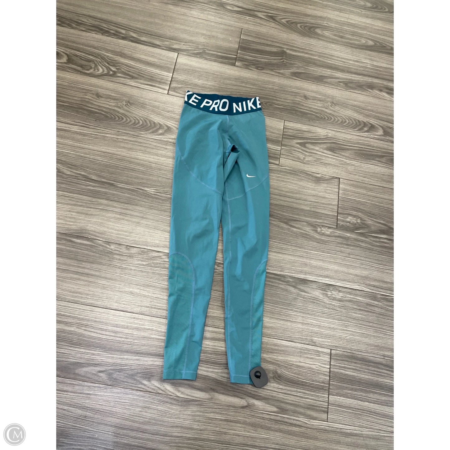 Athletic Leggings By Nike In Teal, Size: Xs